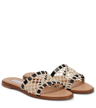 Neo leather-trimmed sandals | Gabriela Hearst