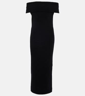 Ribbed-knit off-shoulder midi dress | Toteme