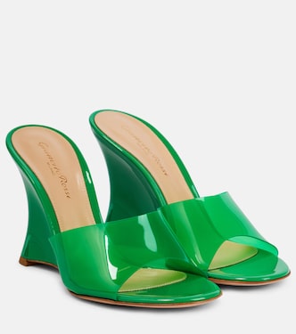 Vernice PVC wedge mules | Gianvito Rossi
