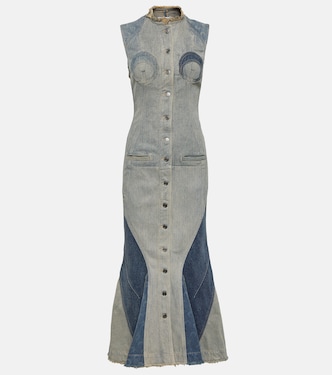 Maxikleid All Over Moon aus Denim | Marine Serre