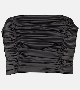 Ruched satin crop top  | Rotate
