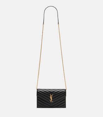 Cassandre Envelope leather wallet on chain | Saint Laurent
