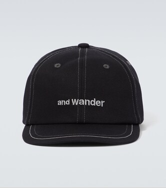 Logo cotton twill baseball cap | And Wander