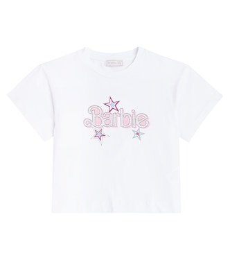 x Barbie® cotton-blend jersey T-shirt | Monnalisa