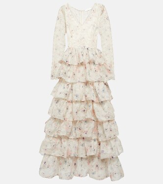 Halliday ruffled tiered cotton gown | Zimmermann
