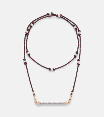 Collier Candy Cane en or 18 ct, diamants et émail | Marie Lichtenberg