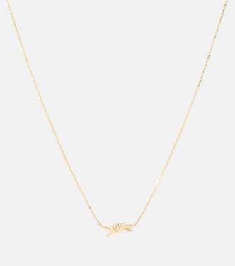 Knot 18kt gold-plated sterling silver necklace | Bottega Veneta