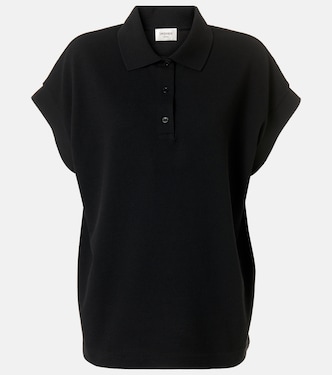 Cassandre cotton-blend piqué polo shirt | Saint Laurent