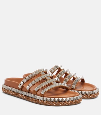 Verzierte Pantoletten Pyra Hallulila aus Leder | Christian Louboutin