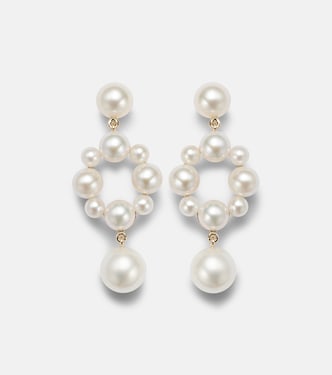 14kt gold earrings with freshwater pearls | Sophie Bille Brahe