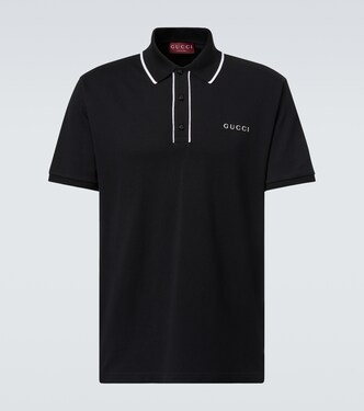 Polo en mezcla de jersey con logo | Gucci