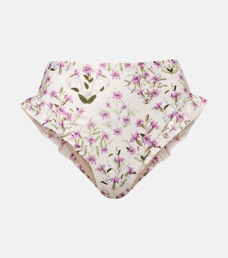 Jengibre floral ruffled bikini bottoms | Agua by Agua Bendita