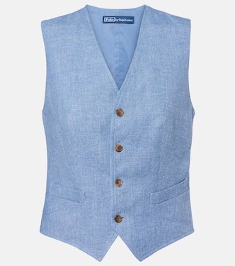 Linen and cotton twill vest | Polo Ralph Lauren