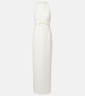 Bridal Jalie bow-detail crêpe gown | Safiyaa