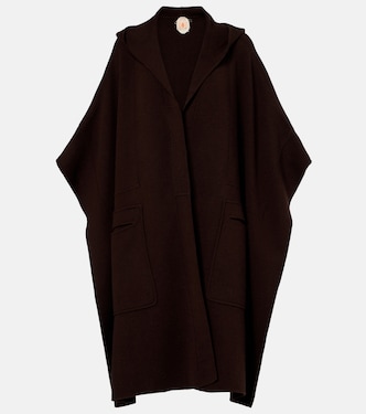 Hooded wool and cashmere cape | Jardin des Orangers