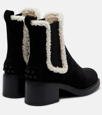 Gommino suede Chelsea boots in black - Tods | Mytheresa display picture 2