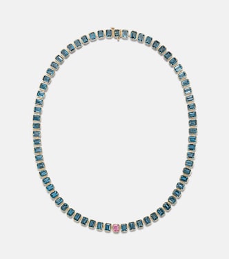 18kt gold (750/1000) necklace with sapphire and topaz | Bucherer Fine Jewellery