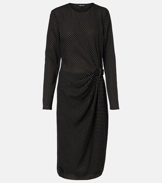 Polka-dot silk midi dress | Tom Ford