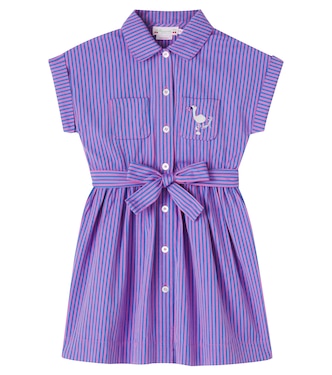 Gisele striped cotton shirt dress | Bonpoint