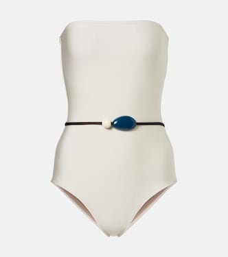 Belted embellished swimsuit | Adriana Degreas