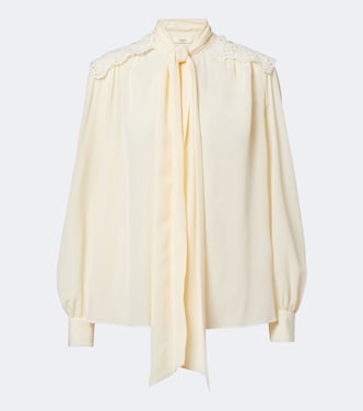 Blusa in crêpe de chine di seta | Chloé