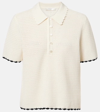 Daybreak crochet scalloped polo shirt | Frame