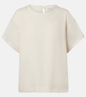 Oversized linen T-shirt | Brunello Cucinelli