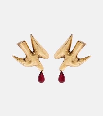 Dove embellished drop earrings | Saint Laurent