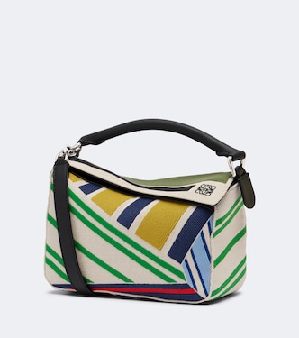 Bestickte Henkeltasche Puzzle Small | Loewe