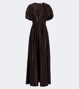 Nova pleated linen and silk maxi dress | Joseph