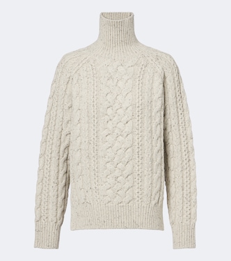 Cable-knit wool turtleneck sweater | Toteme