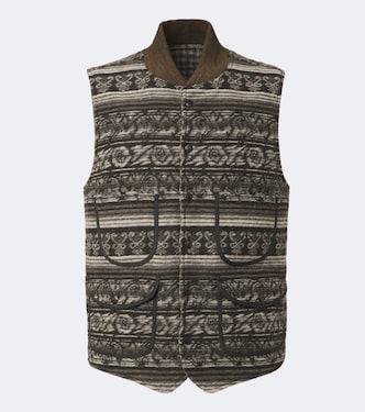 Reversible knitted jacquard vest | RRL