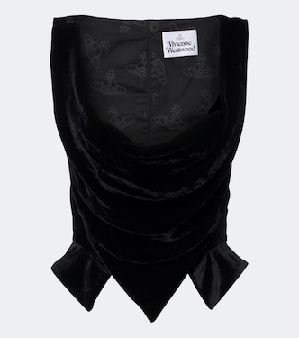 Sunday draped velvet bustier top | Vivienne Westwood