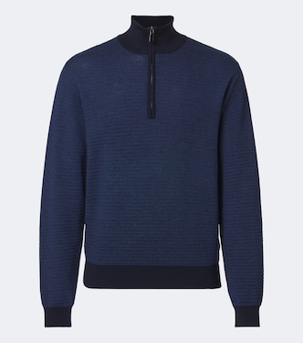 Pull Heitor à col zippé en laine  | Frescobol Carioca