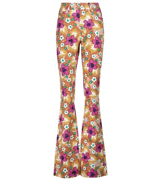 Pantalon évasé à taille haute et fleurs | Alessandra Rich