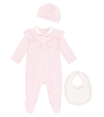 Set aus Strampler, Mütze und Lätzchen | Monnalisa