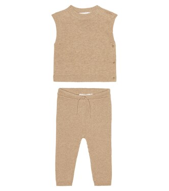 Baby Basilio wool-blend top and pants set | Bonpoint