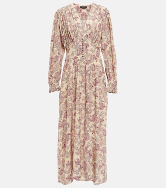 Robe midi Moyrala imprimée en soie | Isabel Marant