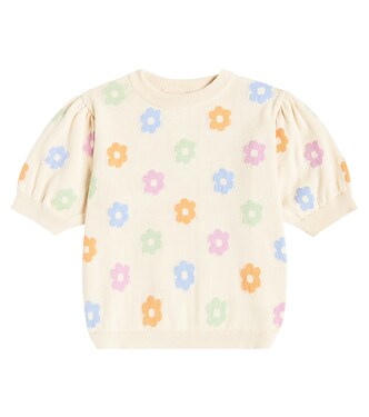 Kent knitted floral cotton T-shirt | The New Society