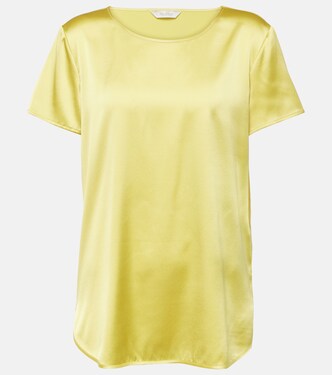T-shirt Cortona en satin de soie mélangée | Max Mara