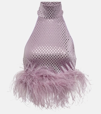 Top Disco Plumage mit Federn | Oséree