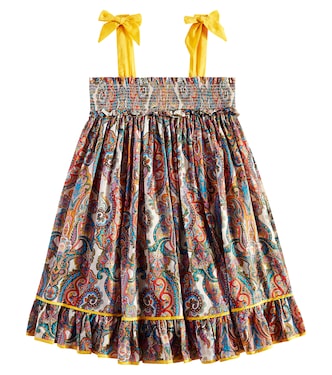 Robe Ottie en coton à motif cachemire | Zimmermann Kids