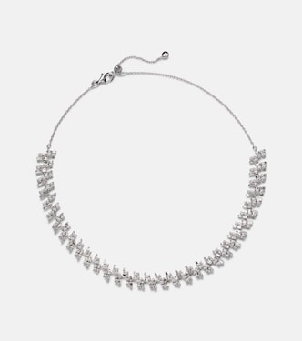 Choker Art Deco en or blanc 18 ct et diamants | Kamyen