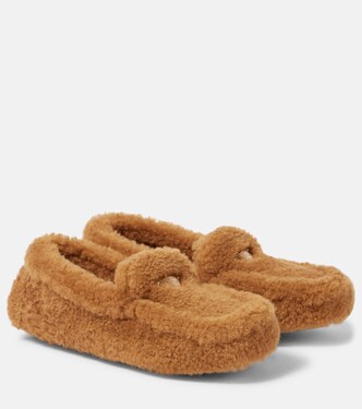 Shearling driving loafers | Prada