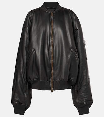 Leather bomber jacket | Balenciaga
