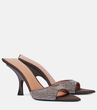 Ester 95 embellished satin mules | The Attico