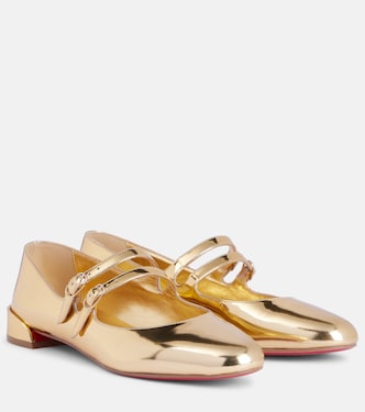Ballerines Sweet Jane en cuir métallisé | Christian Louboutin