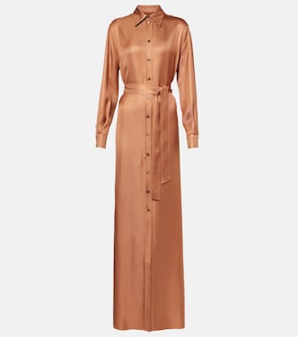 Belted silk twill shirt dress | Tom Ford