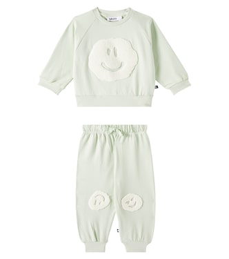 Baby cotton sweatshirt and sweatpants set | Molo