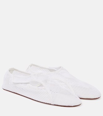 Flex leather-trimmed mesh ballet flats | Alaïa